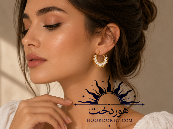 گوشواره دست ساز هوردخت ( کد 104)