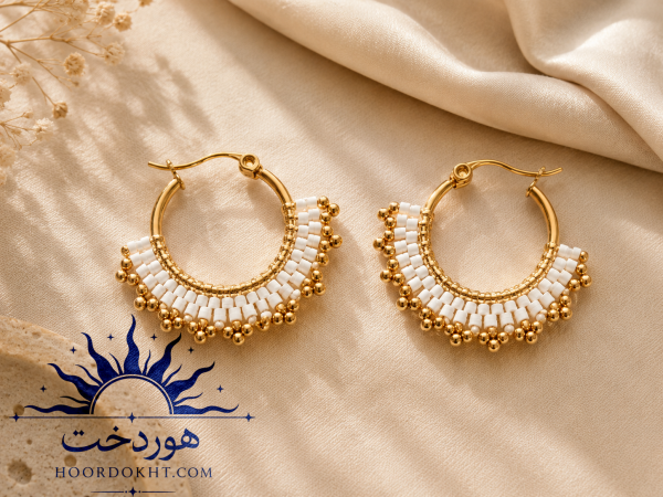 گوشواره دست ساز هوردخت ( کد 104)