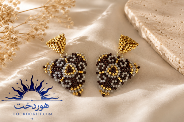 گوشواره دست ساز هوردخت ( کد 105)
